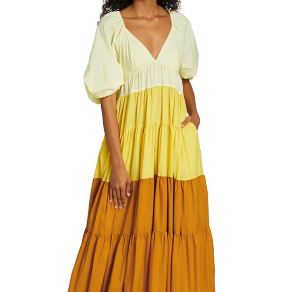 Staud Meadow Colorblock Maxi Dress